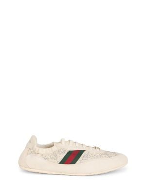 Gucci Sneakers Shift Gg Crystal Calf Skin Sneakers - Natural