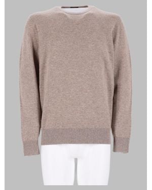 BOSS Solid Crewneck Sweater - Natural