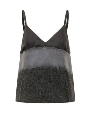 Tela Textured Satin Cami Top - Black