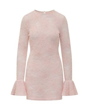 ROTATE BIRGER CHRISTENSEN Mini Tulle Suit With Sleeves - Pink