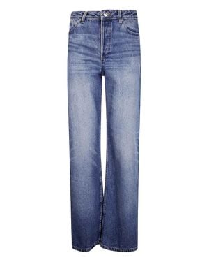 A.P.C. A. P.C. High-Waisted Five-Pocket Button-Closure Cotton Jeans - Blue