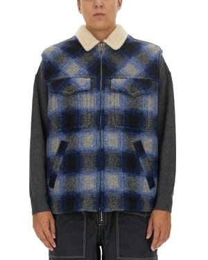 Isabel Marant Kiraneo Vest With Zipper - Blue