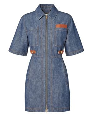 Fendi Short Sleeve Shirt With Oversized Patch - Blue