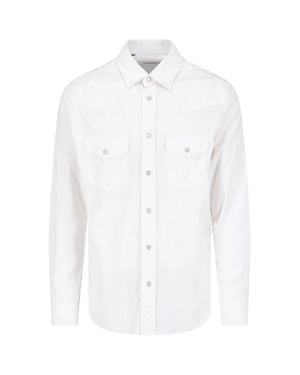 Tom Ford Western Snap-Front Shirt - White