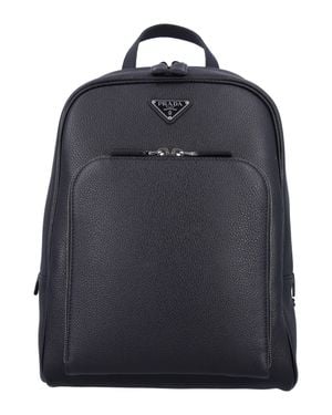 Prada Leather Backpack - Blue