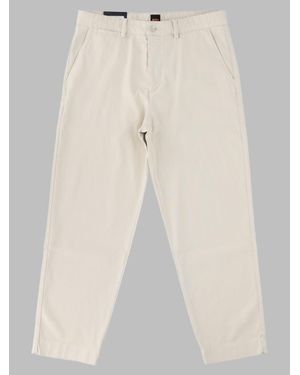 BOSS Belted Tailored Pants - Natural