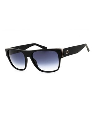 Guess Gu277 Rectangular Sunglasses With Injected Propionate Frame - Blue