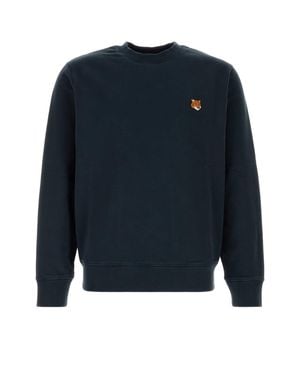 Maison Kitsuné Midnight Cotton Sweatshirt - Blue