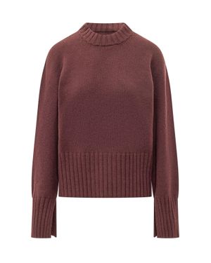Laneus Boxy Fit Knit Sweater - Red