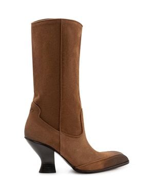 DIESEL Style D-Luffy Tube Boots - Brown