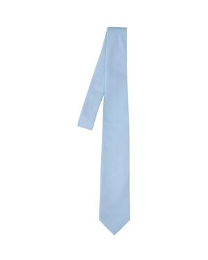 AURALEE 100% Cotton Tailored Tie For - Blue