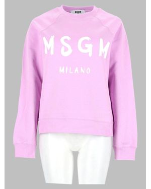 MSGM Cotton Sweatshirt - Pink