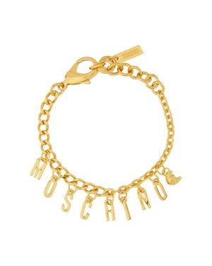 Moschino Logo Charm Bracelet - Metallic
