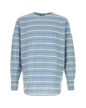 Prada Embroidered Chambray Shirt - Blue