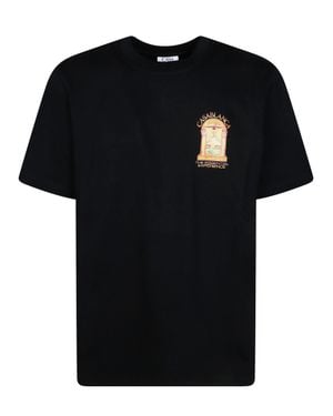 CASABLANCA Hermons Mirage Arch Printed Classic T-Shirt - Black
