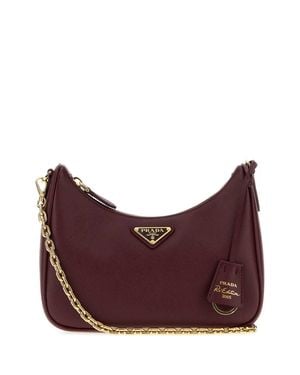 Prada Grape Leather Re-Edition 2005 Mini Shoulder Bag - Purple