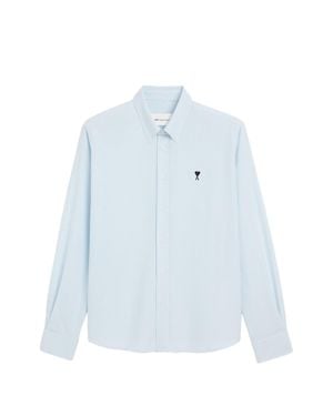 Ami Paris Ami Of Coeur Button-Down Collar Classic Shirt - Blue