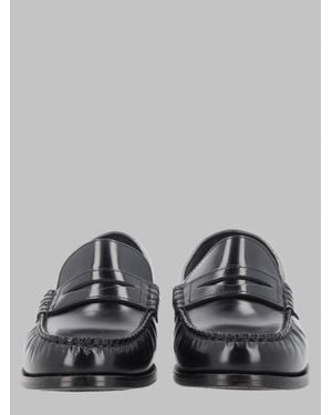 Alohas Leather Penny Loafers - Gray