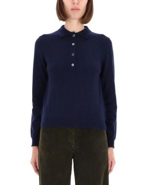 Aspesi Buttoned Sweater - Blue