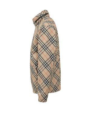 Burberry Check Pattern Zip Jacket - White