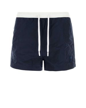 Ami Paris Polyester Swim Shorts With Lined Construction - Blue