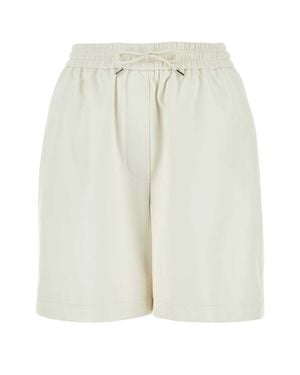 Loewe Leather Shorts - White