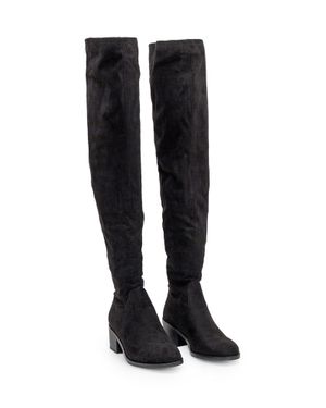 Steve Madden Chic Faux Leather Over-The-Knee Boots - Black
