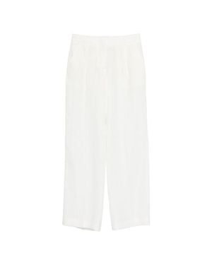 Lardini Elegant Linen Pants For - White