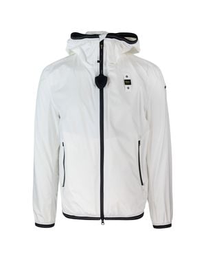 Blauer Giacca A Vento Farrin Bianca - Gray