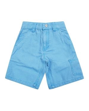 MOLO JUNIOR Archie Denim Long Bermuda Shorts For Kids - Blue