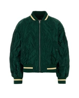 Loewe Dark Tech Fabric Bomber Jacket - Green
