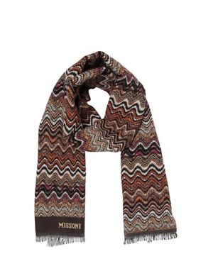Missoni 100% Wool Scarf For - Brown