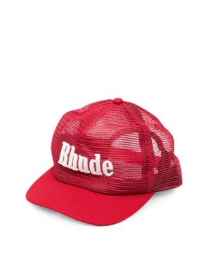 Rhude Mesh Hat With Front Logo - Red