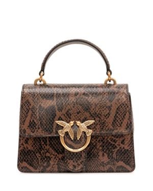 Pinko Love One Top Handle Bag - Brown