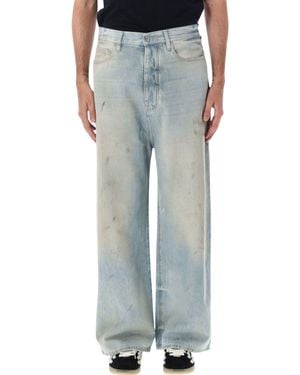 Amiri Distressed Wide-Leg Jeans - Blue