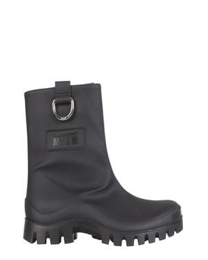 MSGM Matte Mid-Calf Rain Boots - Black