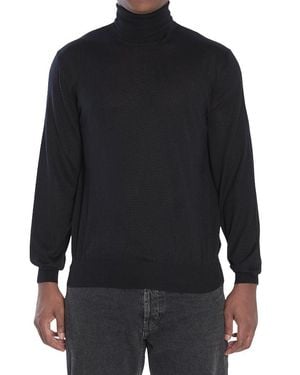 Saint Laurent Fine Wool Turtleneck Sweater - Blue