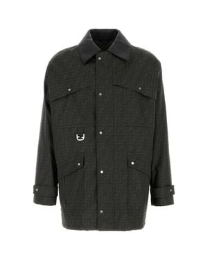 Fendi Ff Jacquard Jacket - Black