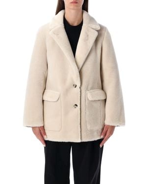 Urbancode Reversible Faux Fur Coat With Suede Interior - Natural