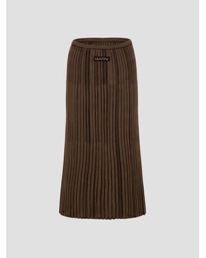 Marni Designer Skirt - Brown