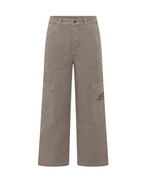Off-White c/o Virgil Abloh Straight Leg Cargo Pants With Applied Pockets - Gray