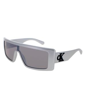 Calvin Klein S Plastic Sunglasses - Gray