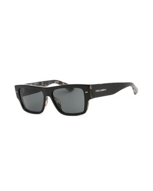 Dolce & Gabbana Stylish Rectangular Sunglasses With 55Mm Lenses - Black