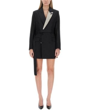 Victoria Beckham Double-Breasted Mini Dress - Black