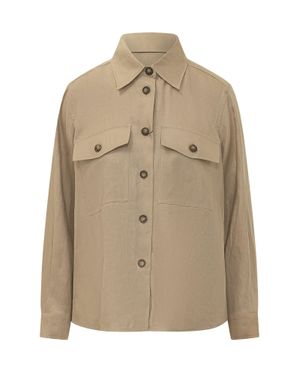 Weekend by Maxmara Linen Jacket With Button Details - Natural