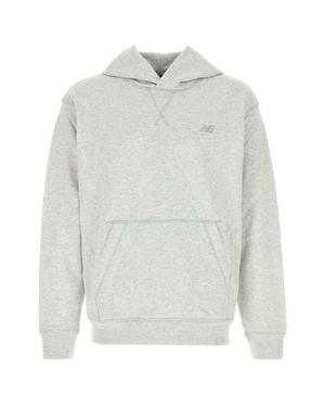 New Balance Melange Cotton Sweatshirt - White
