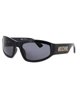Moschino Acetate Rectangular Sunglasses - Black