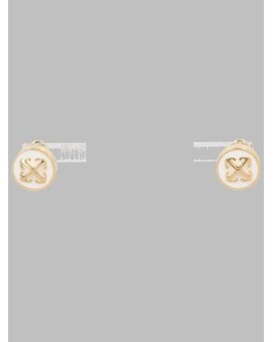 Off-White c/o Virgil Abloh Maof Brass Earrings - Gray