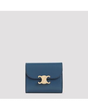 Celine Small Flap Wallet - Blue