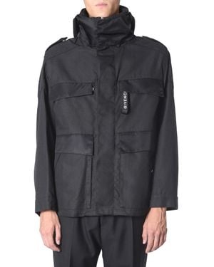 Givenchy Zip-Up Hooded Jacket - Gray